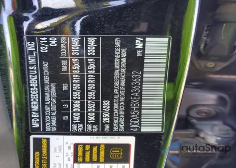 2014 Mercedes-Benz Ml 350 4Matic from USA, damaged, VIN 4JGDA5HBXEA363632